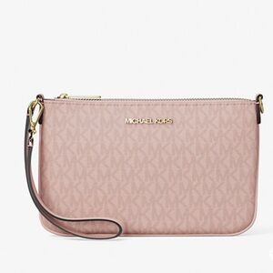 NWT Michael Kors Jet Set Small Blush Pink Logo Shoulder Bag